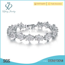 Crystal silver bracelet for ladies,diamond bangle bracelets for women